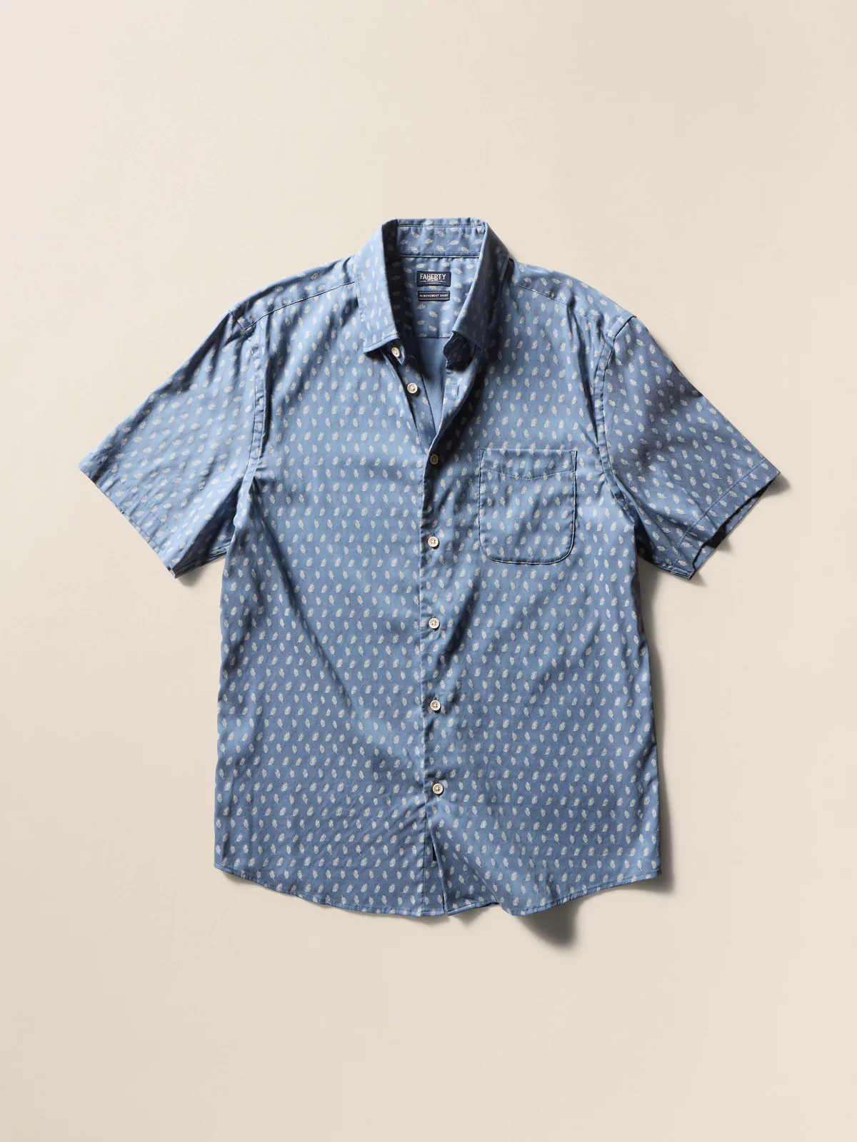 Movement Monterrey Short Sleeve Shirt- Marine Palm Foliage